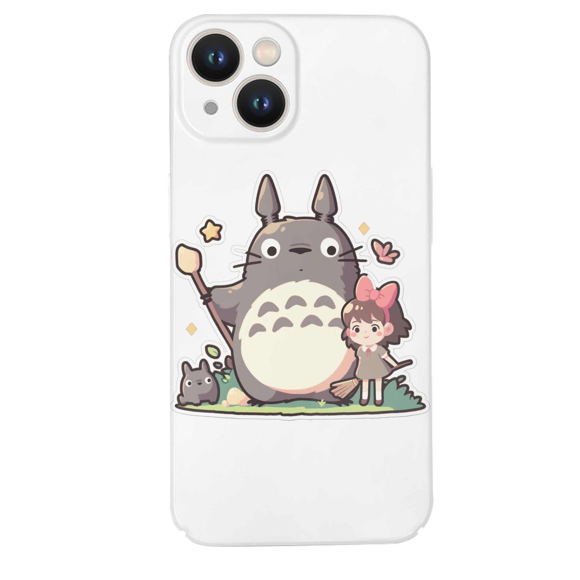 （画像用） となりのトトロ 草壁メイ 草壁サツキ My Neighbor Totoro Satsuki Kusakabe Mei Kusakabe 【iPhone 14シリーズ対応】ハードケース